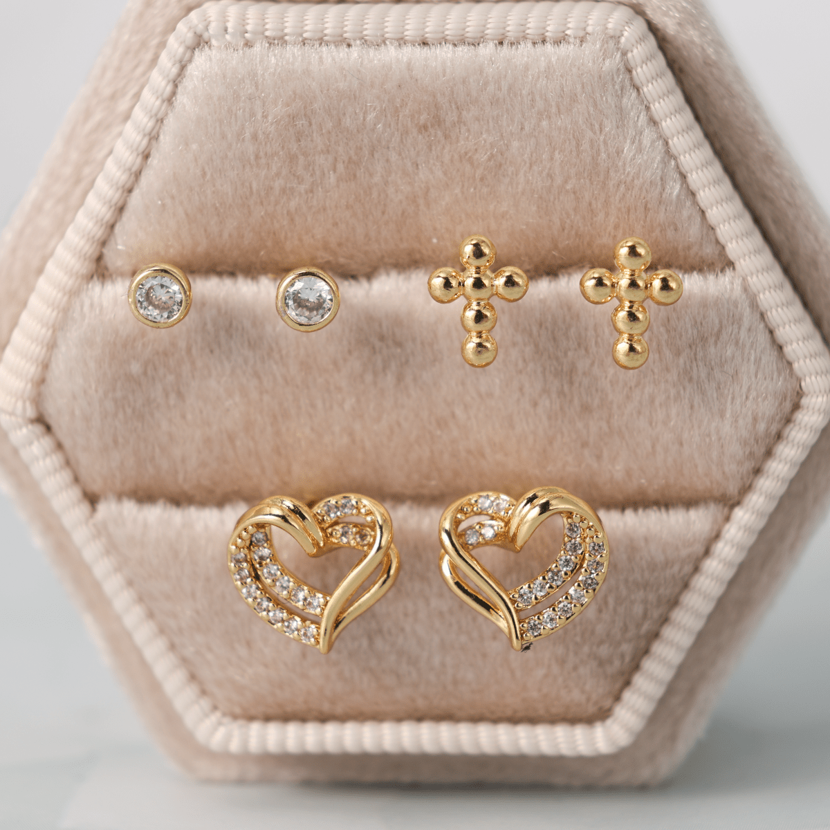 The Faith & Love Trio | Curated Stud Set - Splendid Iris