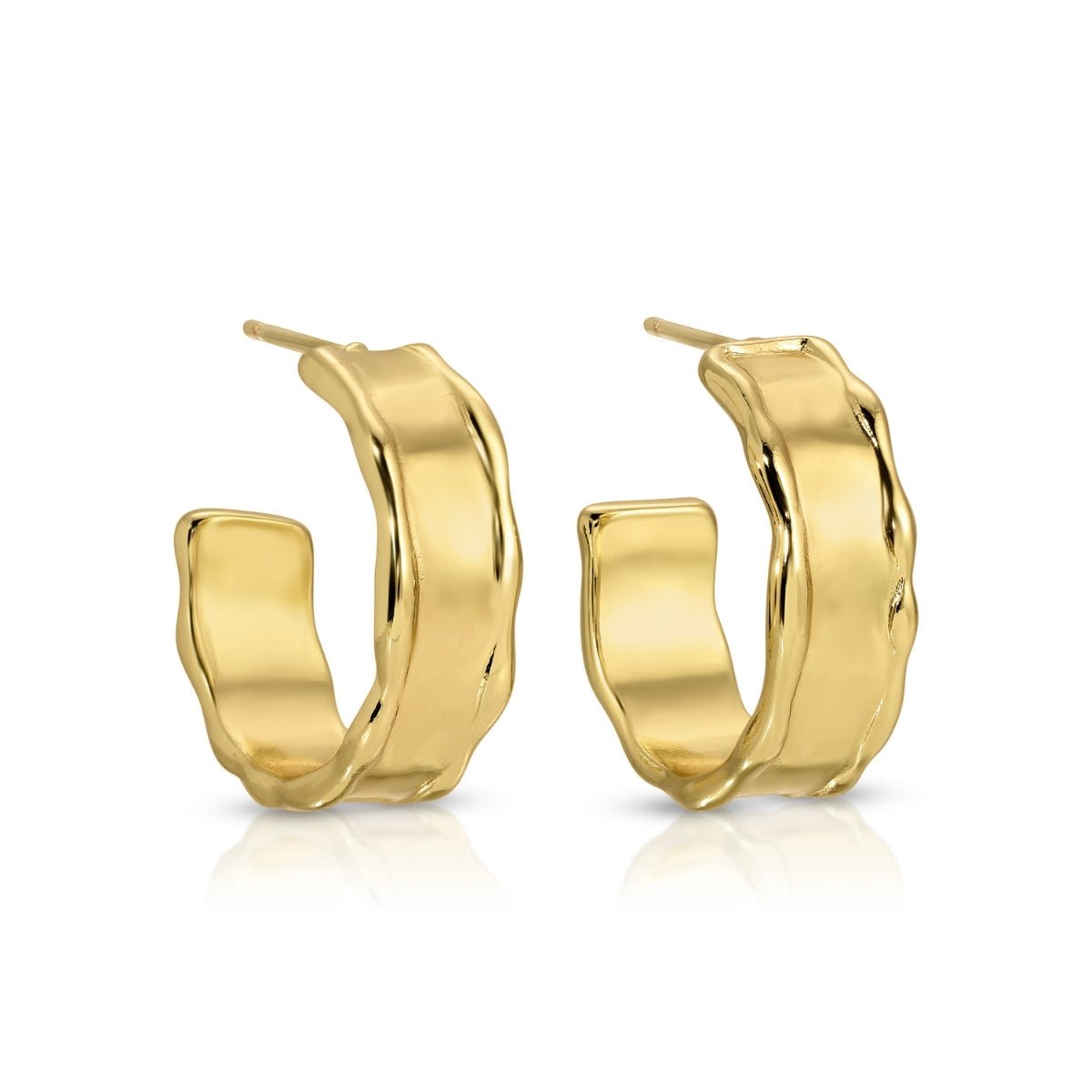 Sculptural Wide Hoop Earrings - Splendid Iris