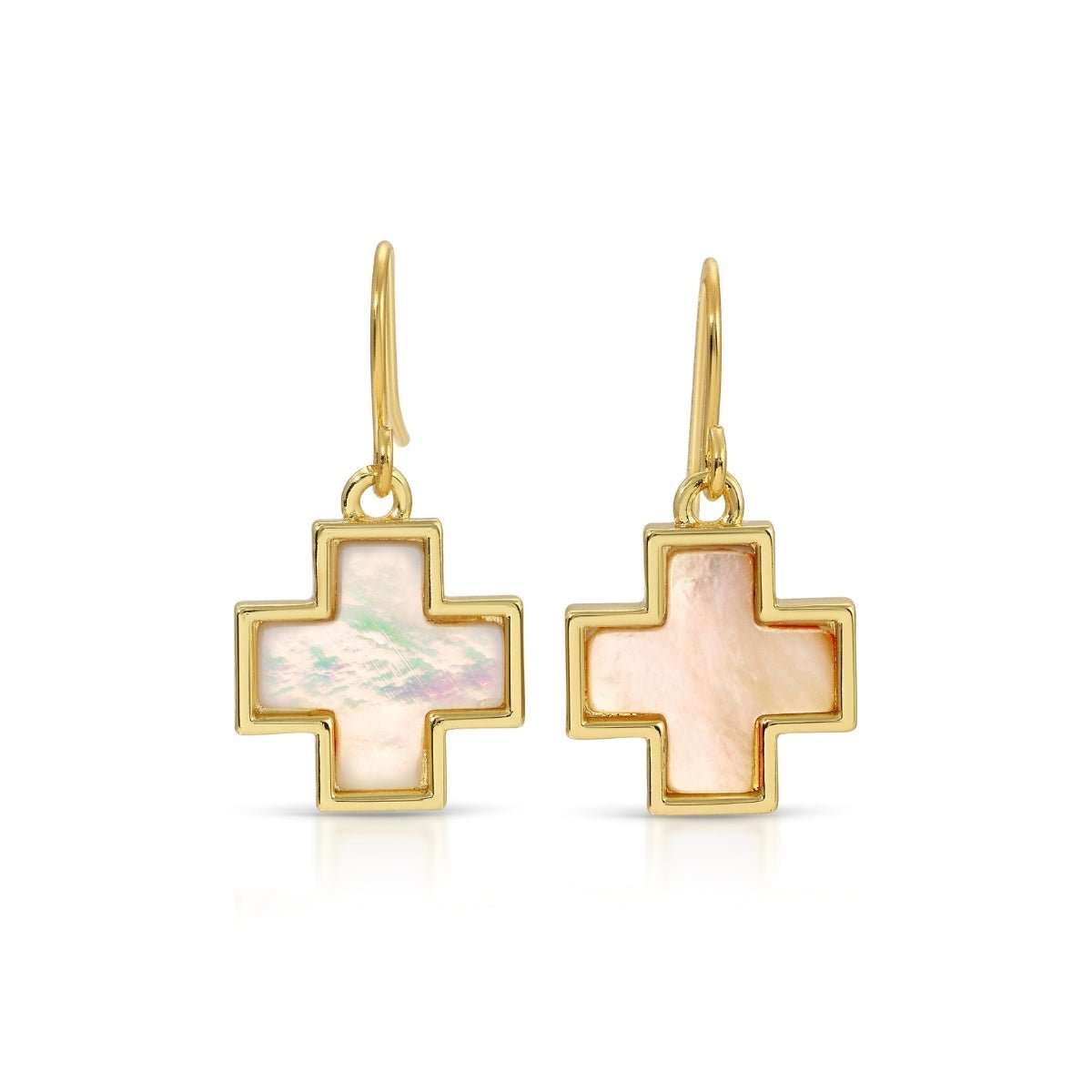 Balanced Cross Drop Earrings - Splendid Iris
