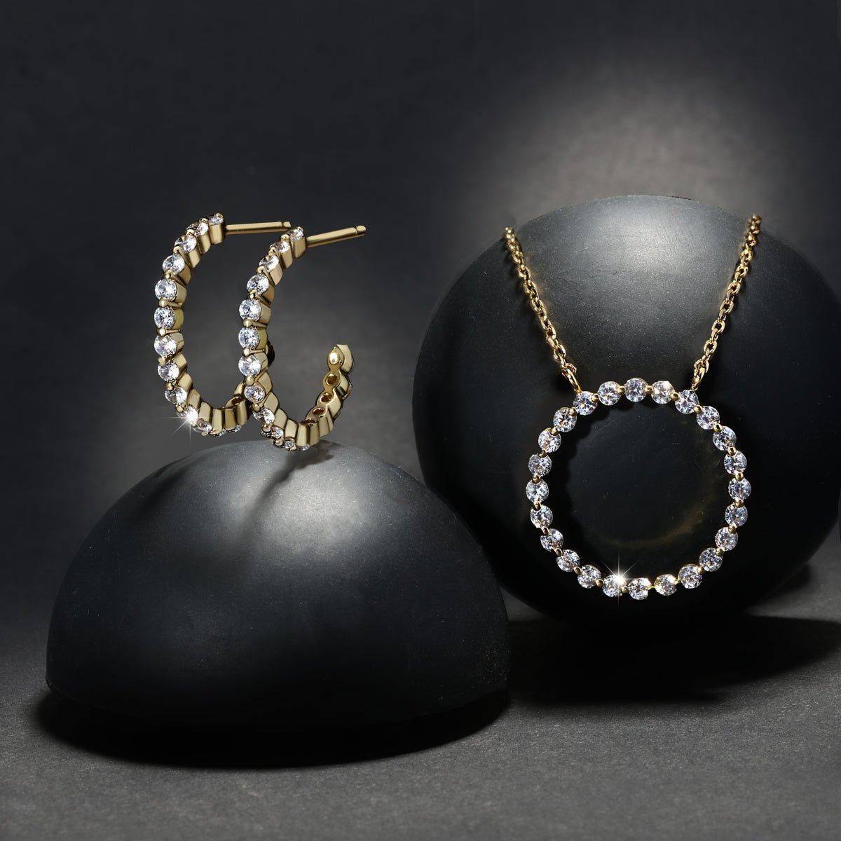 Shimmering Delicate CZ Hoops - Splendid Iris