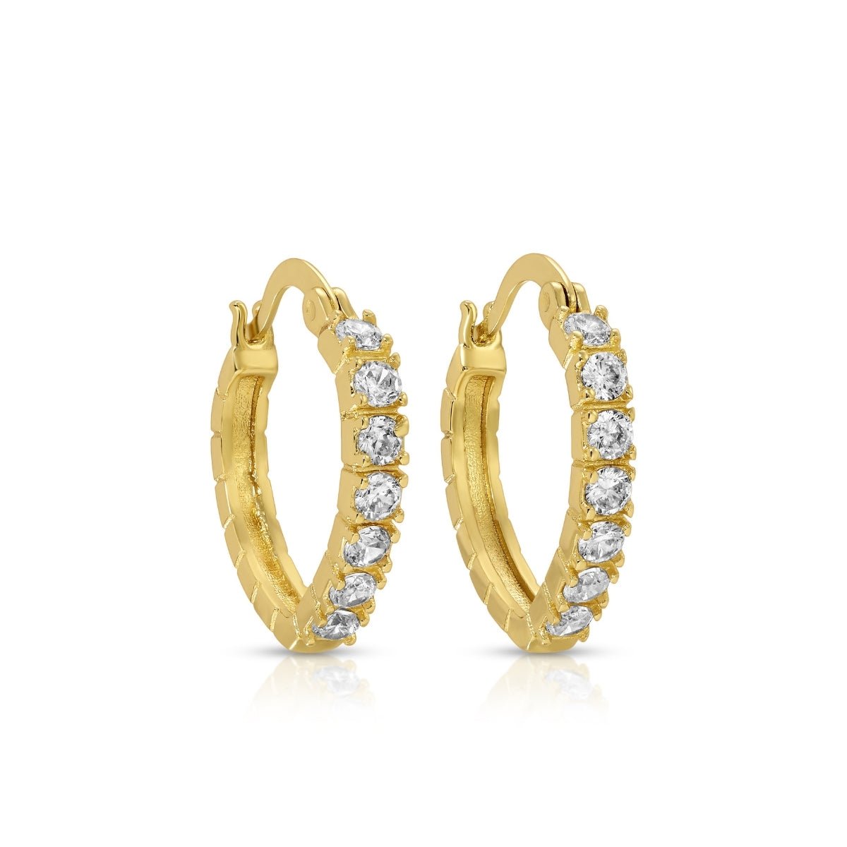 Latchback Cubic Zirconia Earrings - Splendid Iris