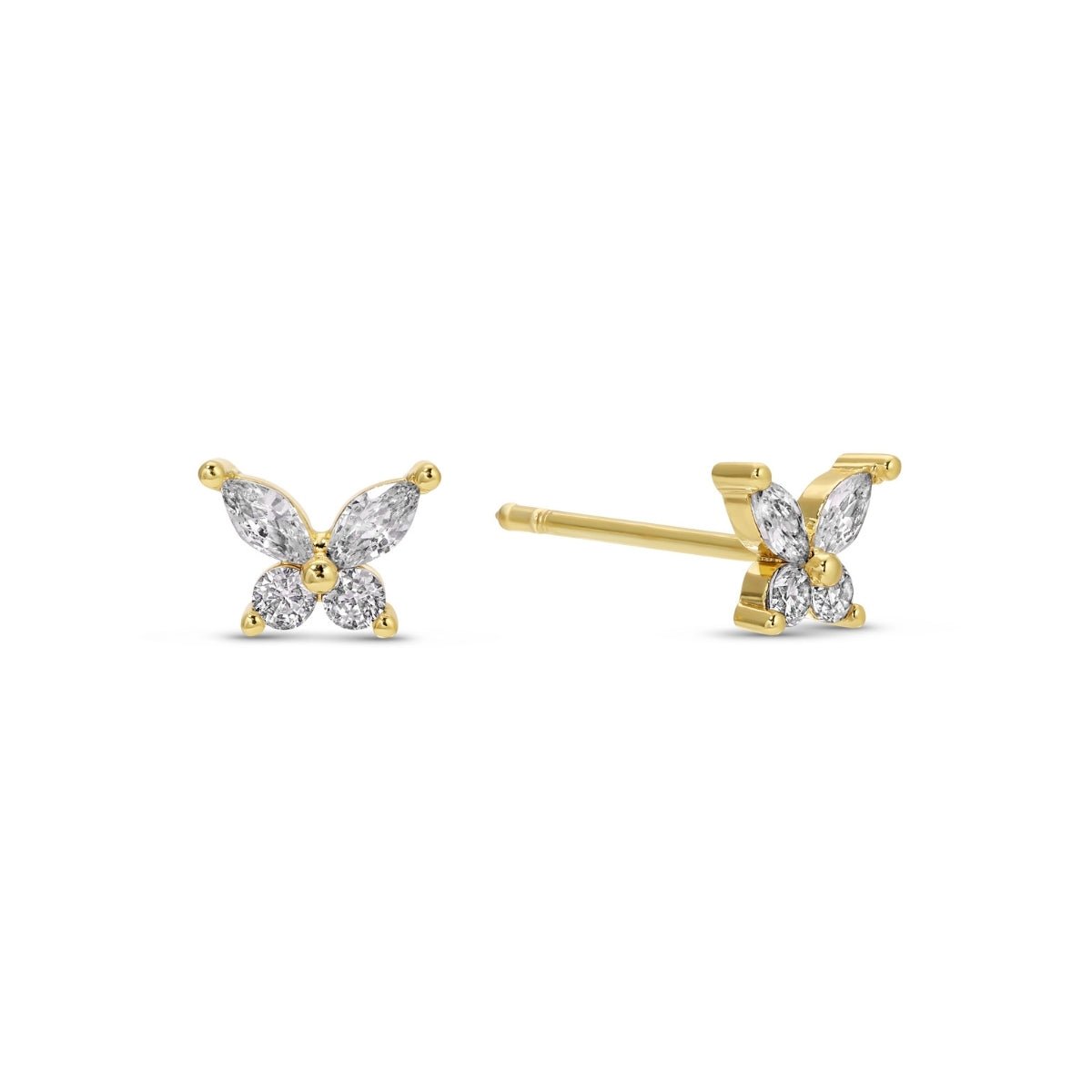 Butterfly Studs on Velvet Tag - Splendid Iris