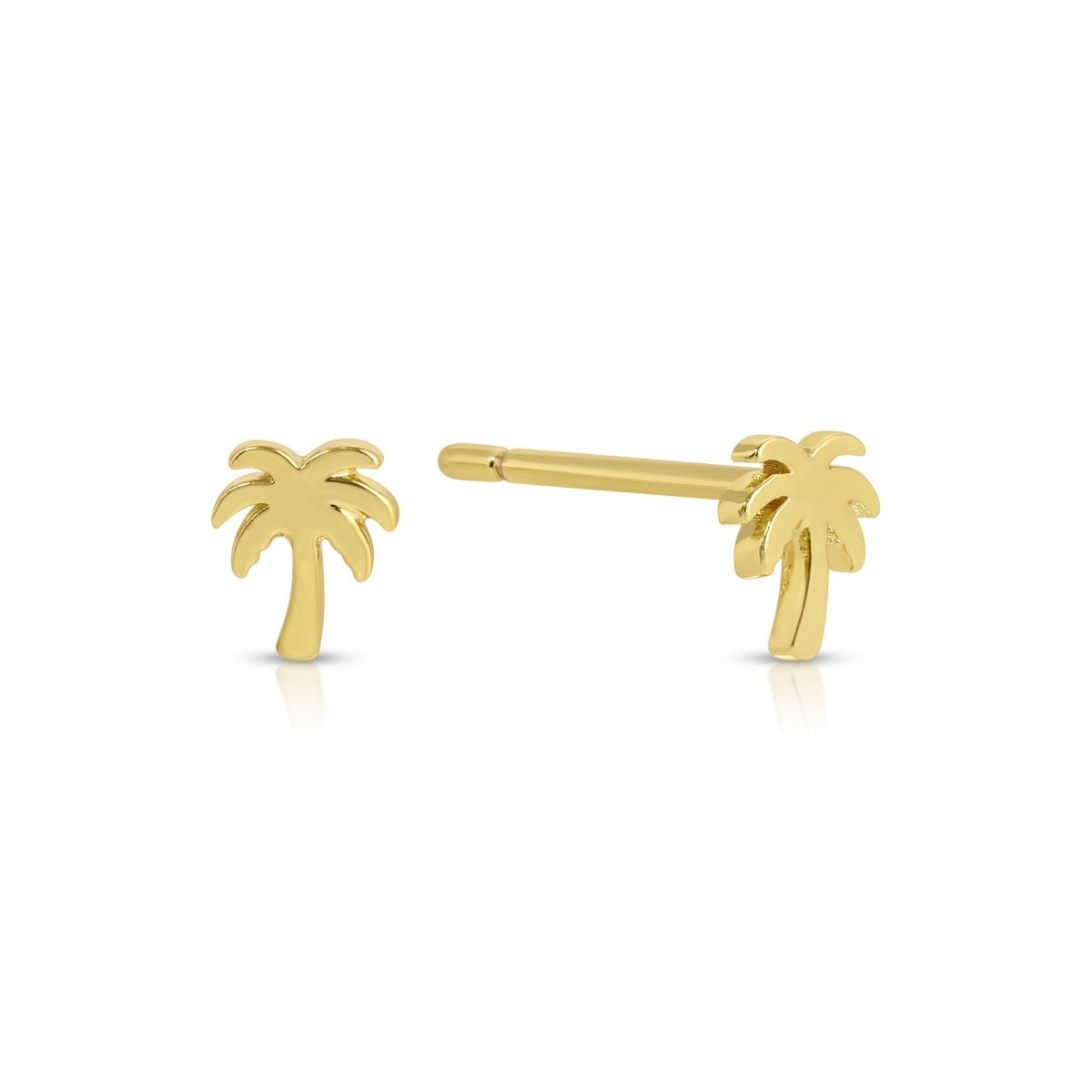 Island Palm Tree Studs on Velvet Tag - Splendid Iris
