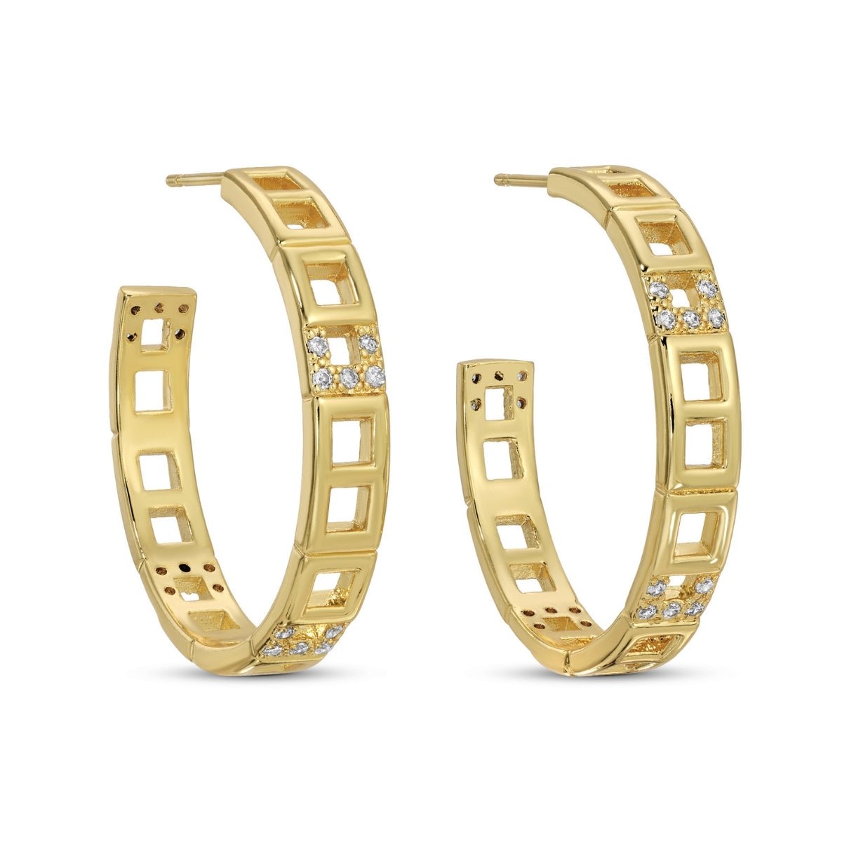 The Structured Sparkle Hoops - Splendid Iris