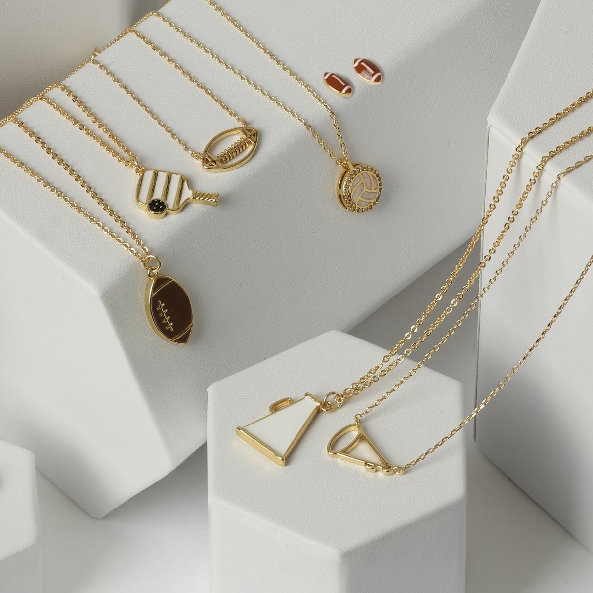Gameday Spirit! Enamel Megaphone Necklace - Splendid Iris