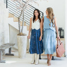 Lyocell Tiered Skirt with Scrunchie Waist - Splendid Iris