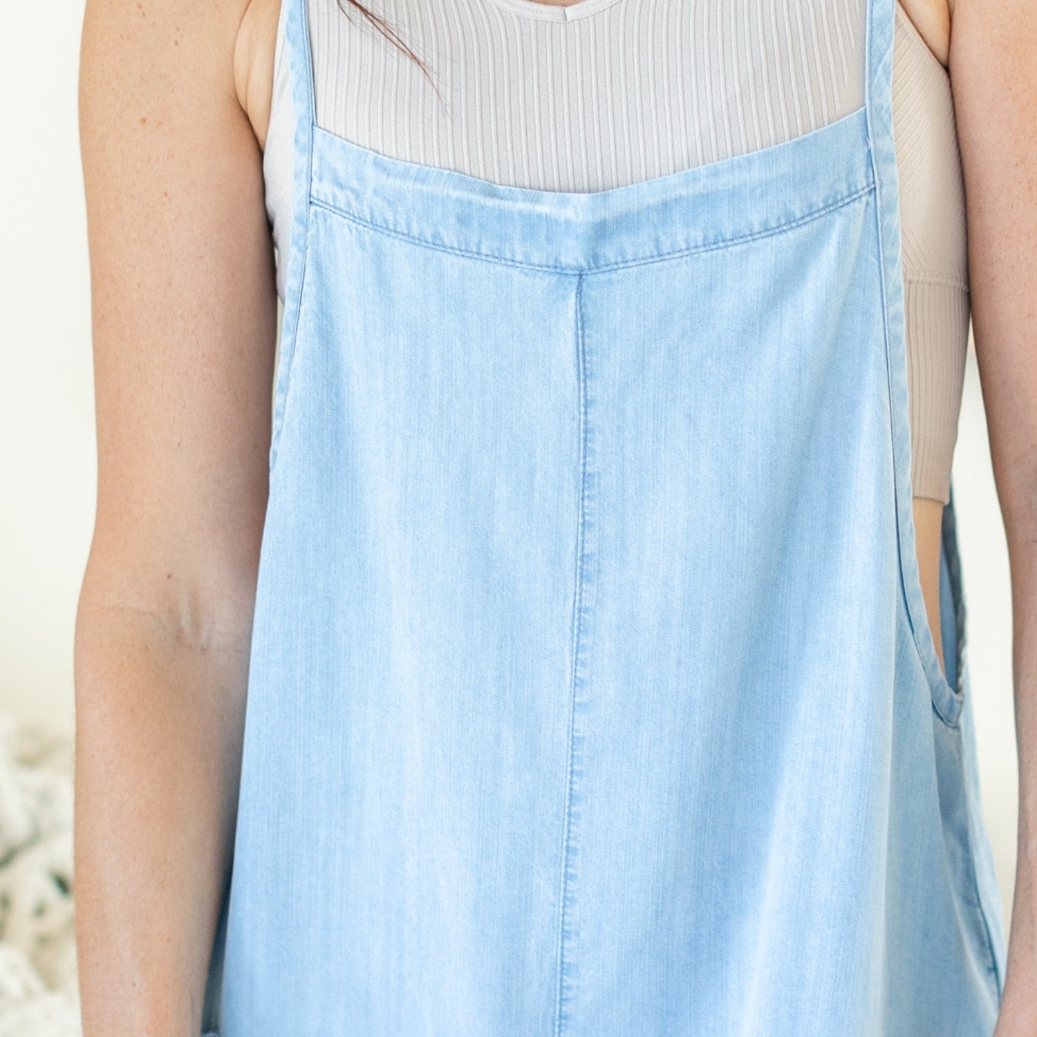 Lyocell Adjustable Romper with Side Pockets - Splendid Iris