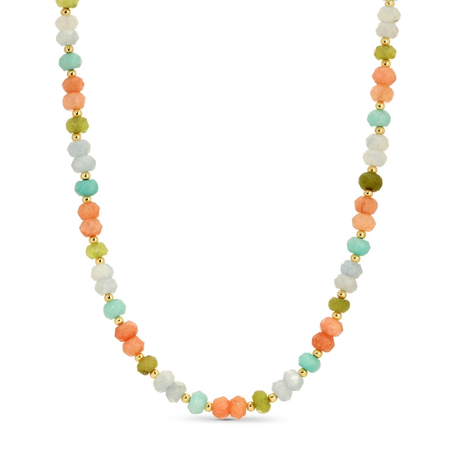 Vibrant Stone Statement Necklace - Splendid Iris
