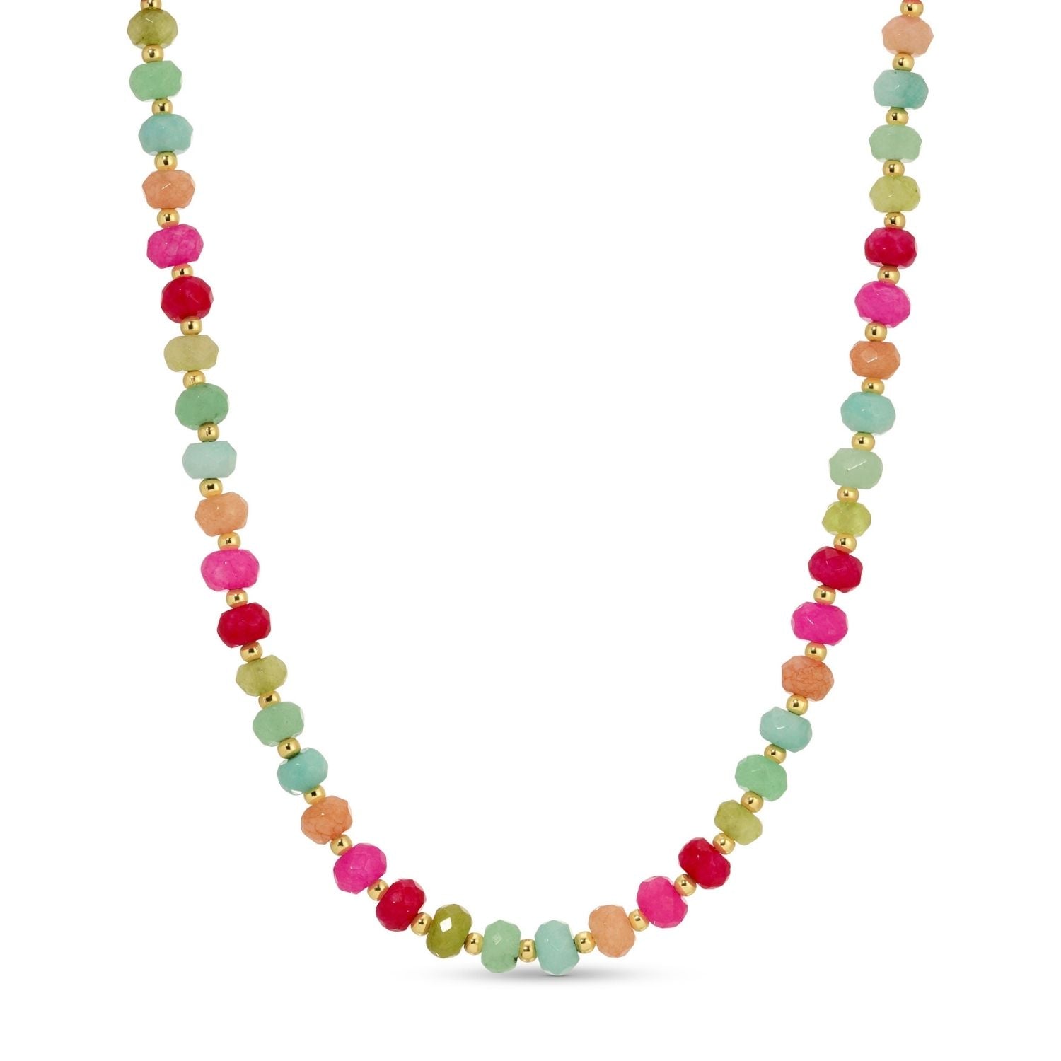 Vibrant Stone Statement Necklace - Splendid Iris