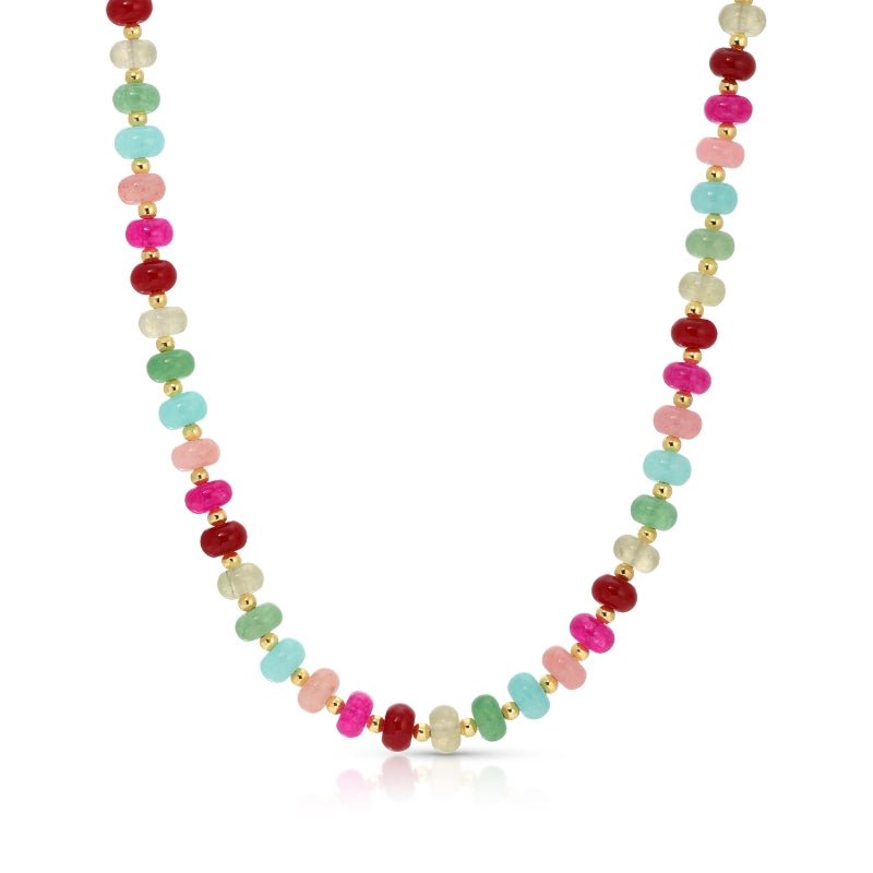 Vibrant Stone Statement Necklace - Splendid Iris