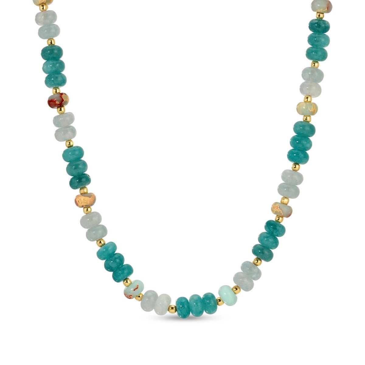 Vibrant Stone Statement Necklace - Splendid Iris