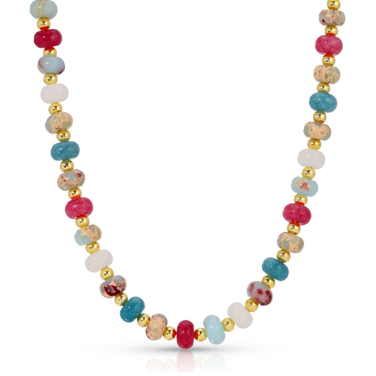Vibrant Stone Statement Necklace - Splendid Iris