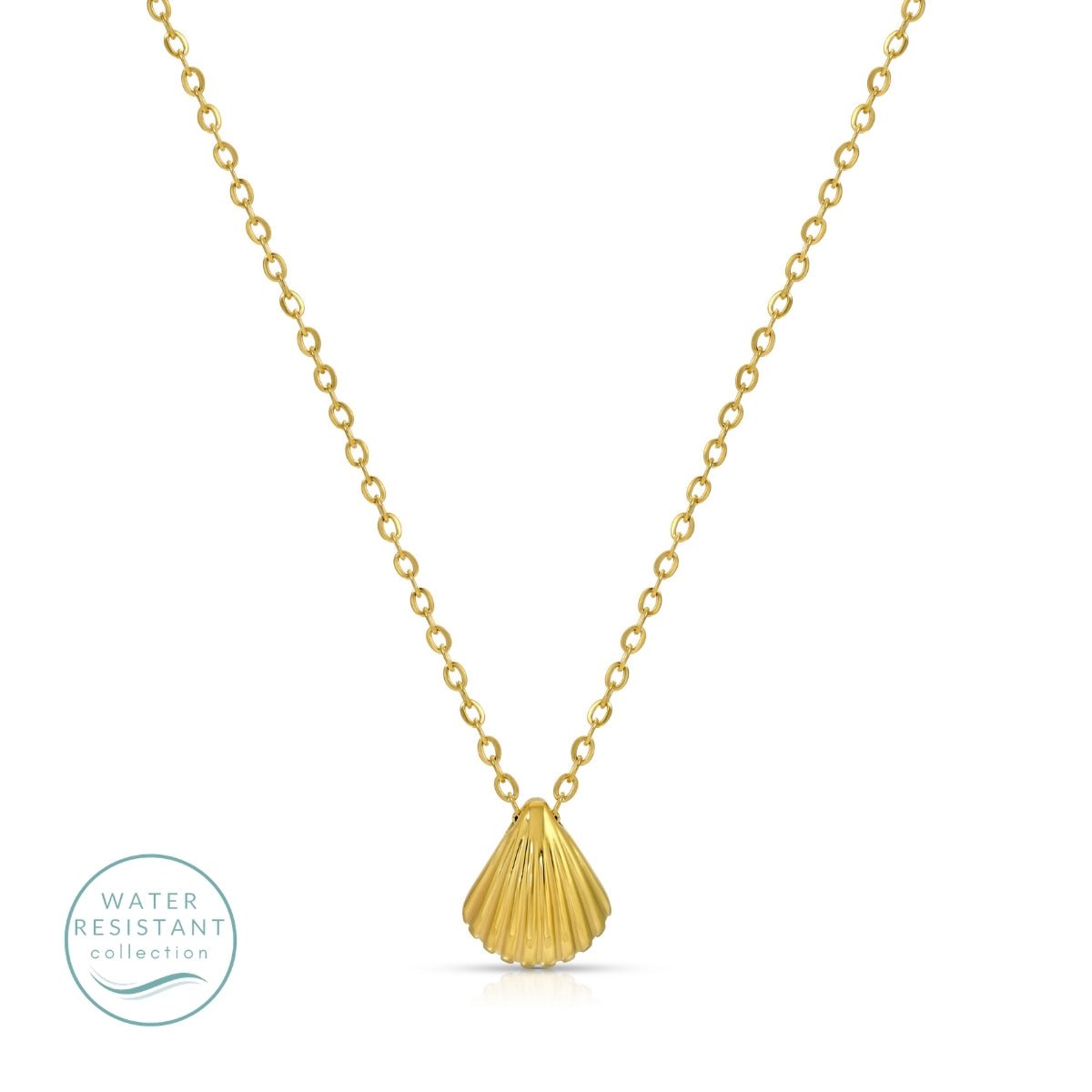 Scallop Charm Necklace, Water-Resistant - Splendid Iris