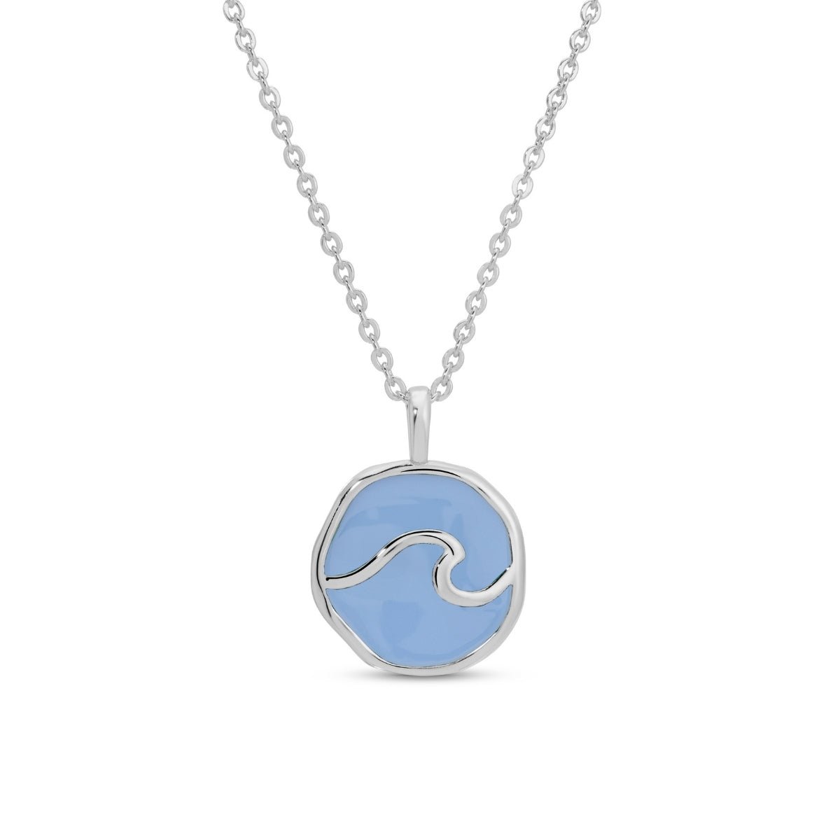 Tiny Wave Pendant Necklace - Splendid Iris
