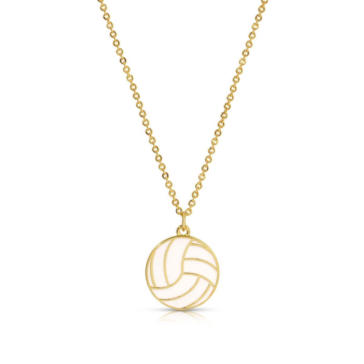 Perfect Serve! Enamel Volleyball Necklace - Splendid Iris