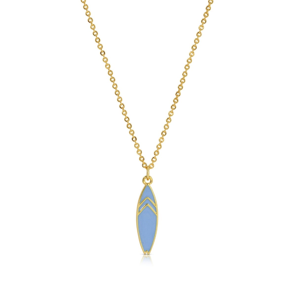 Catch the Wave! Enamel Surfboard Necklace - Splendid Iris