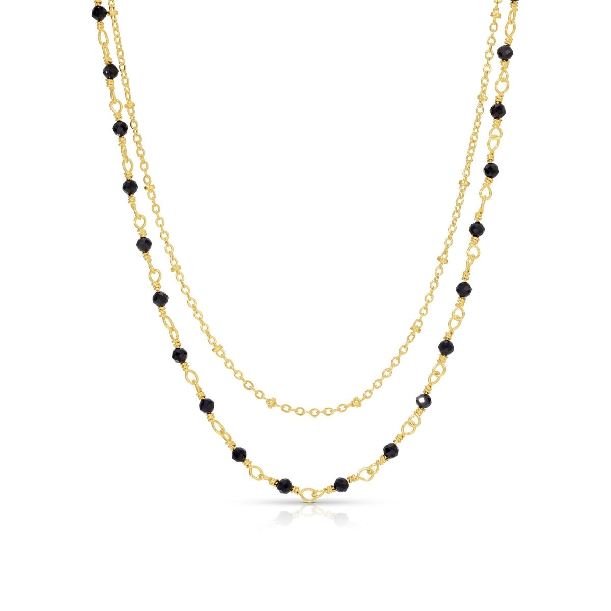 Delicate Layered Stone Necklace - Splendid Iris