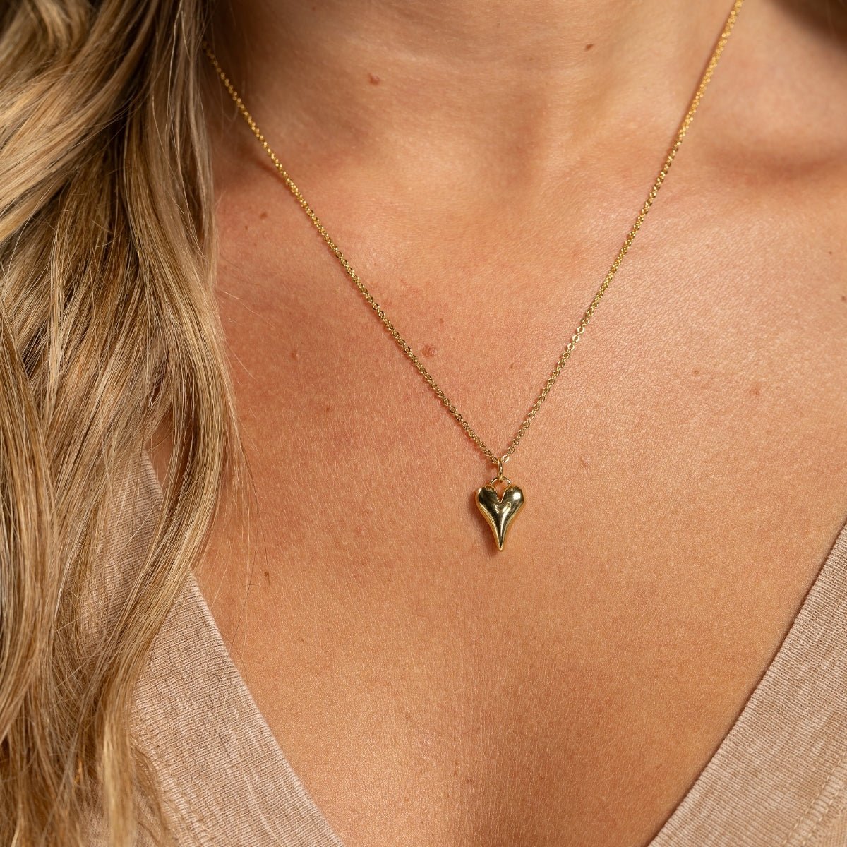 Small Bubble Heart Necklace - Splendid Iris