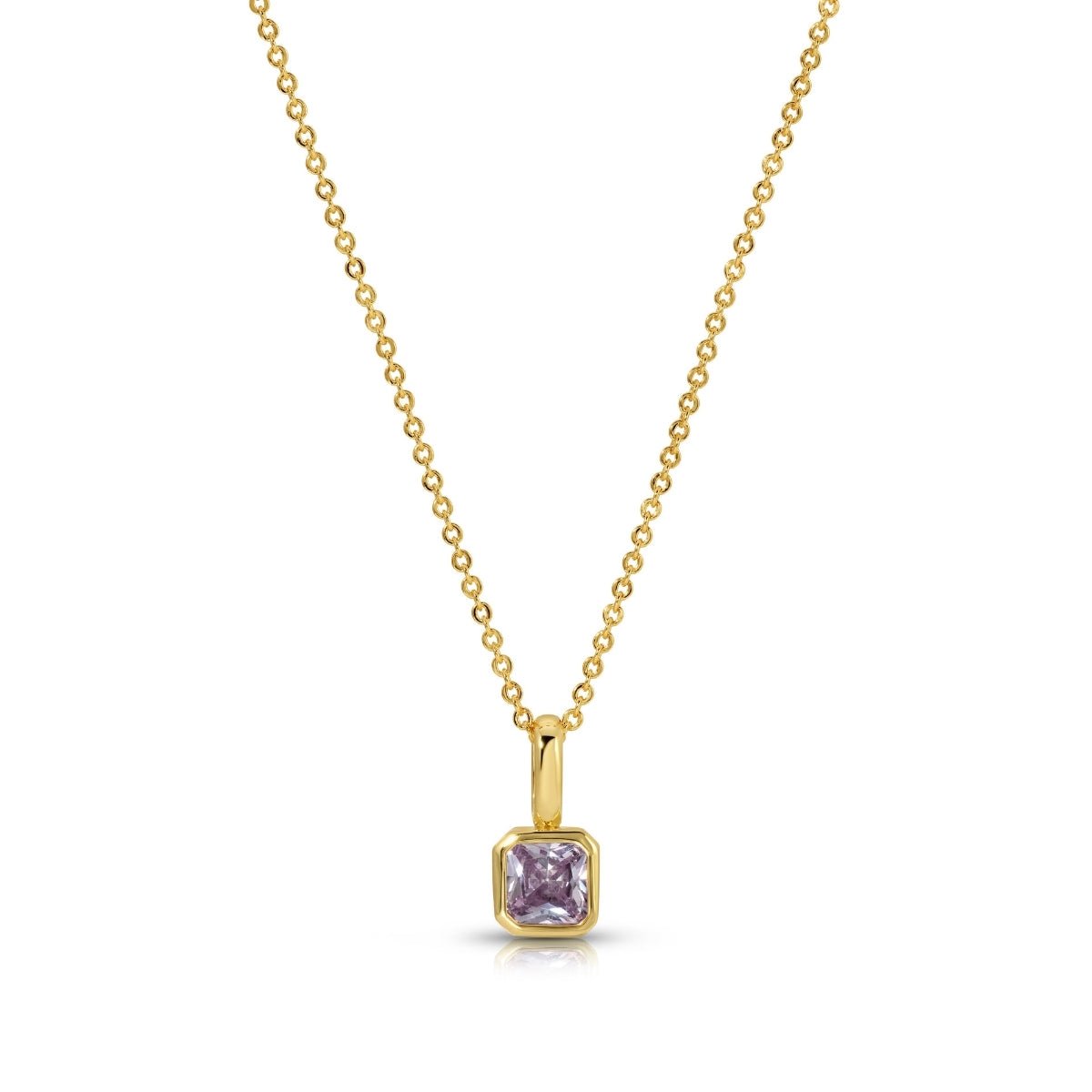 Birthstone Solitaire Necklace - Splendid Iris
