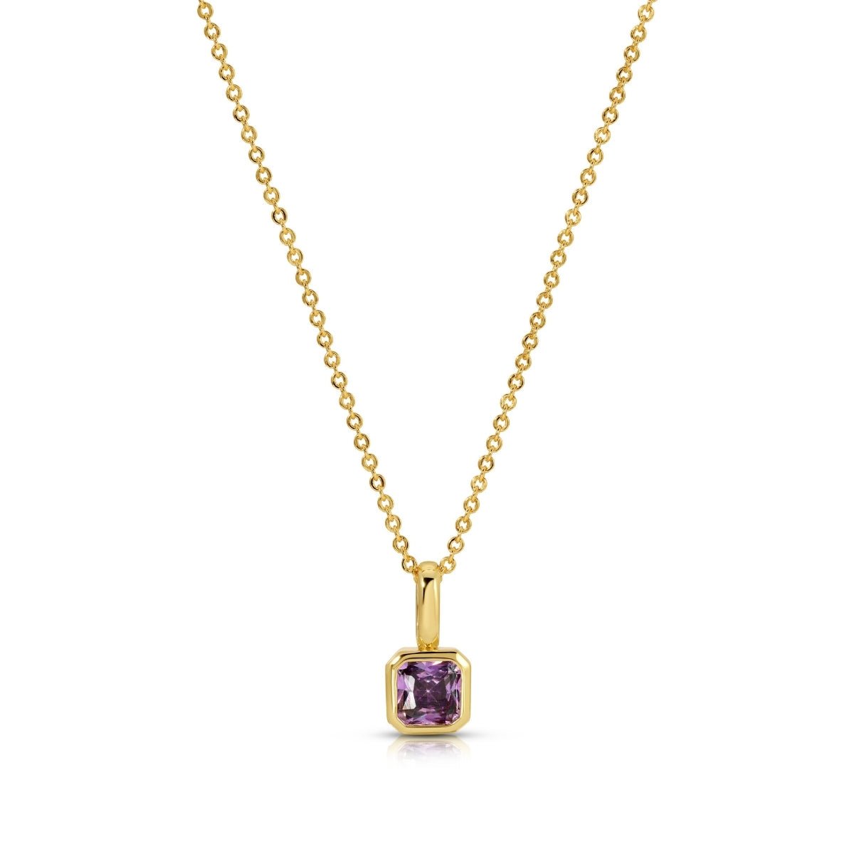 Birthstone Solitaire Necklace - Splendid Iris