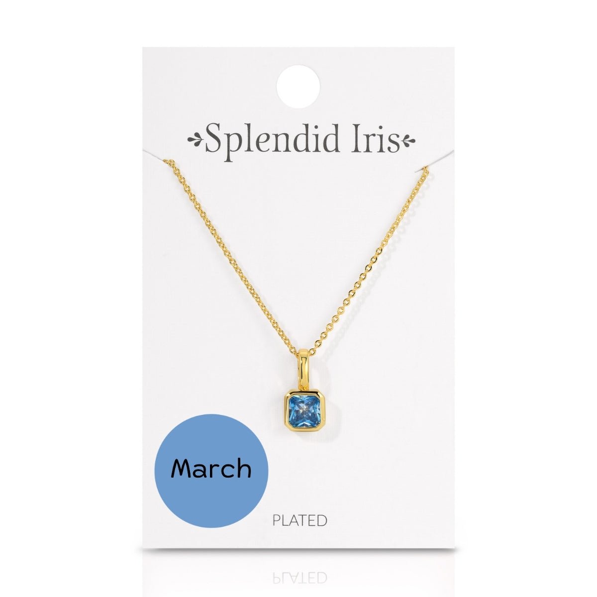 Birthstone Solitaire Necklace - Splendid Iris