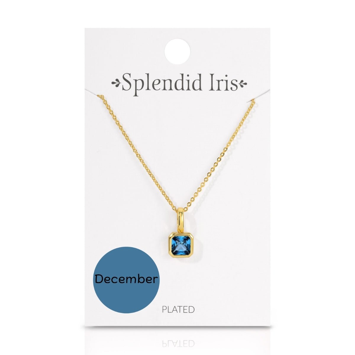 Birthstone Solitaire Necklace - Splendid Iris