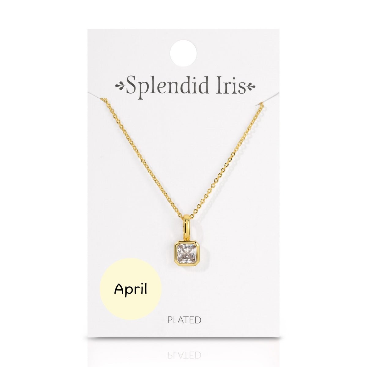 Birthstone Solitaire Necklace - Splendid Iris
