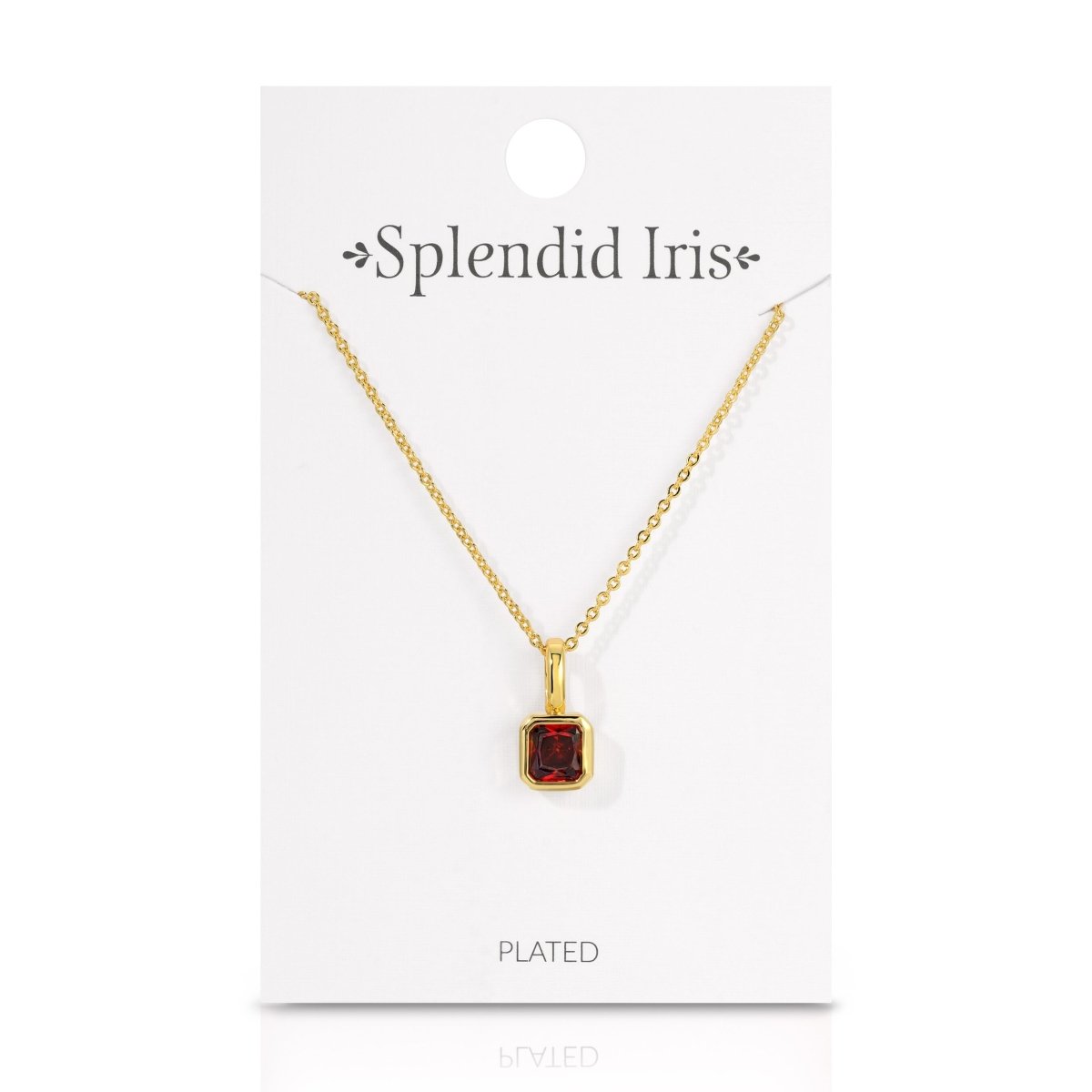 Birthstone Solitaire Necklace - Splendid Iris