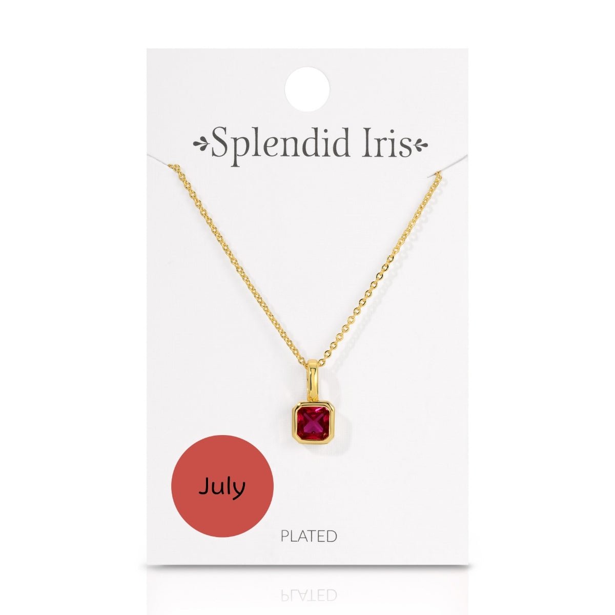 Birthstone Solitaire Necklace - Splendid Iris