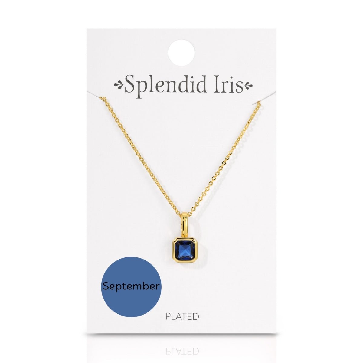 Birthstone Solitaire Necklace - Splendid Iris
