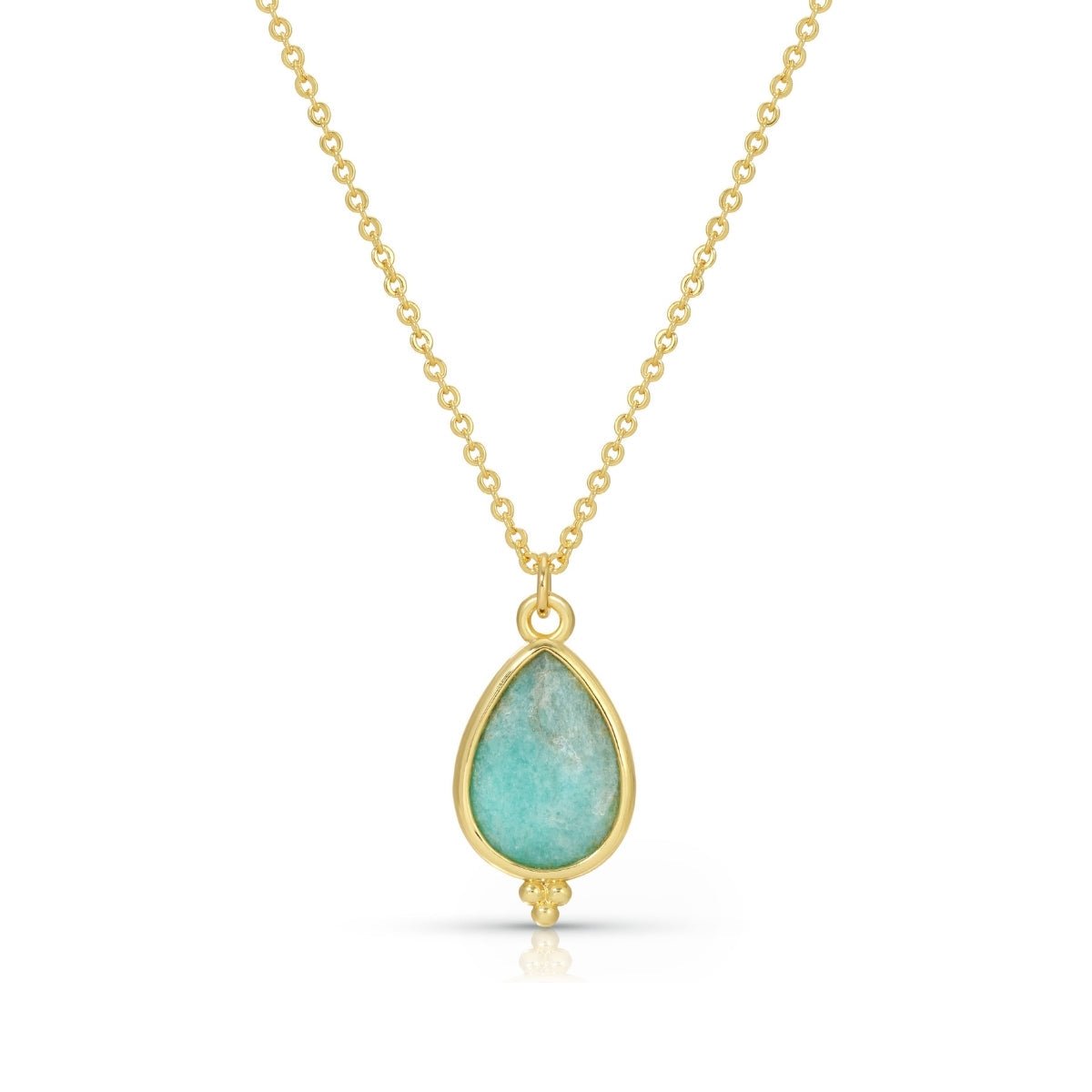 Teardrop Stone Pendant Necklace - Splendid Iris