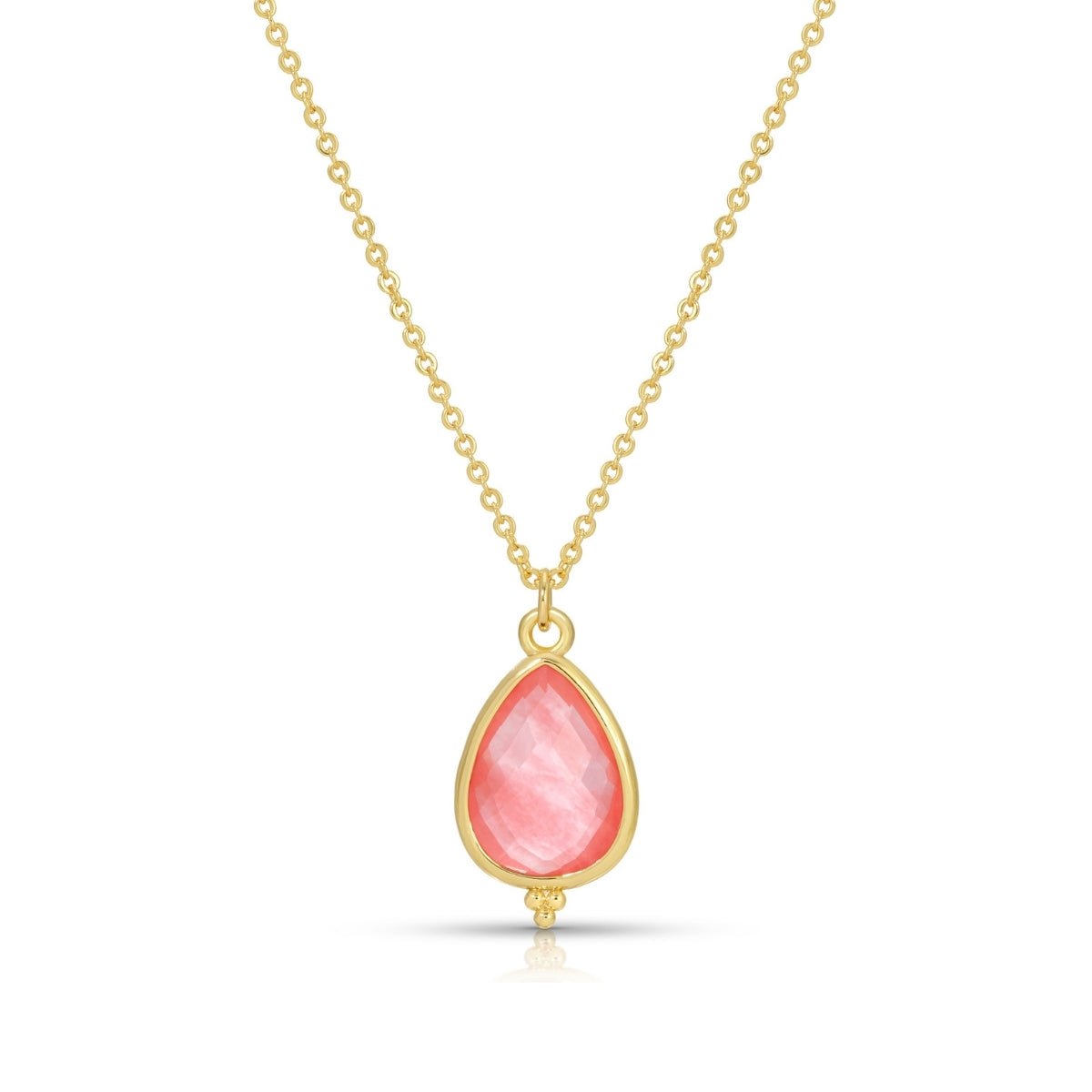 Teardrop Stone Pendant Necklace - Splendid Iris