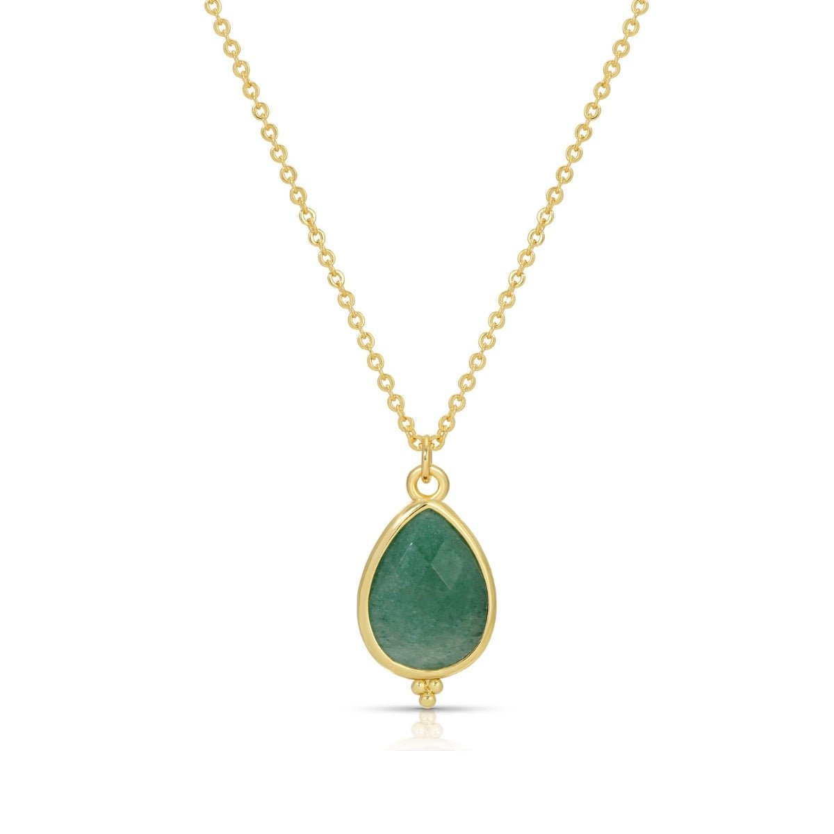 Teardrop Stone Pendant Necklace - Splendid Iris