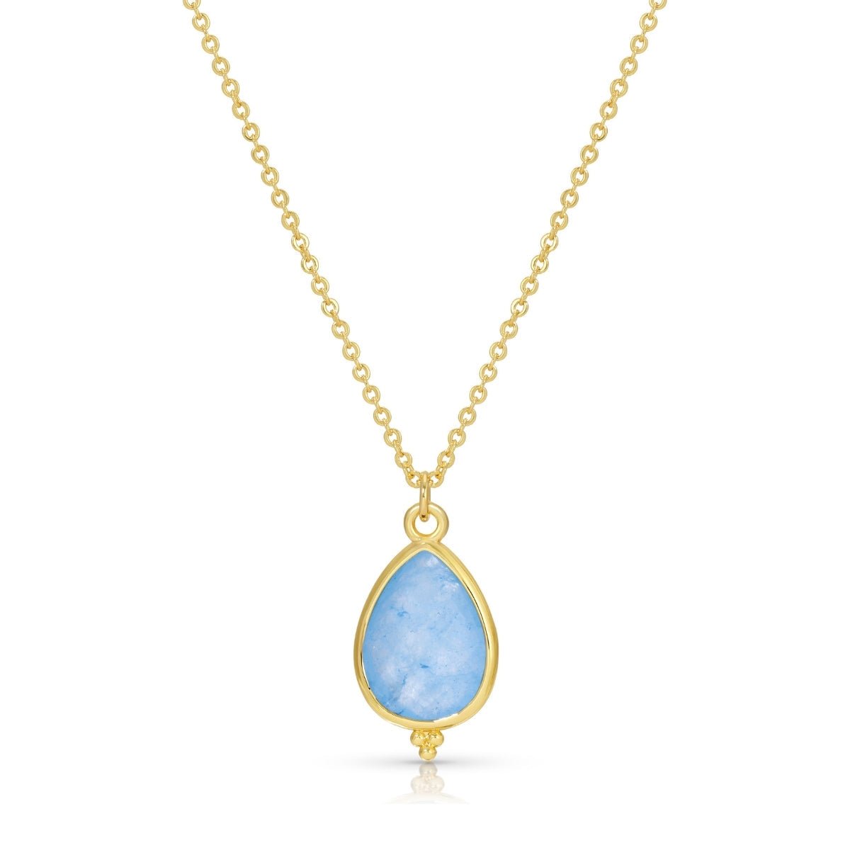 Teardrop Stone Pendant Necklace - Splendid Iris