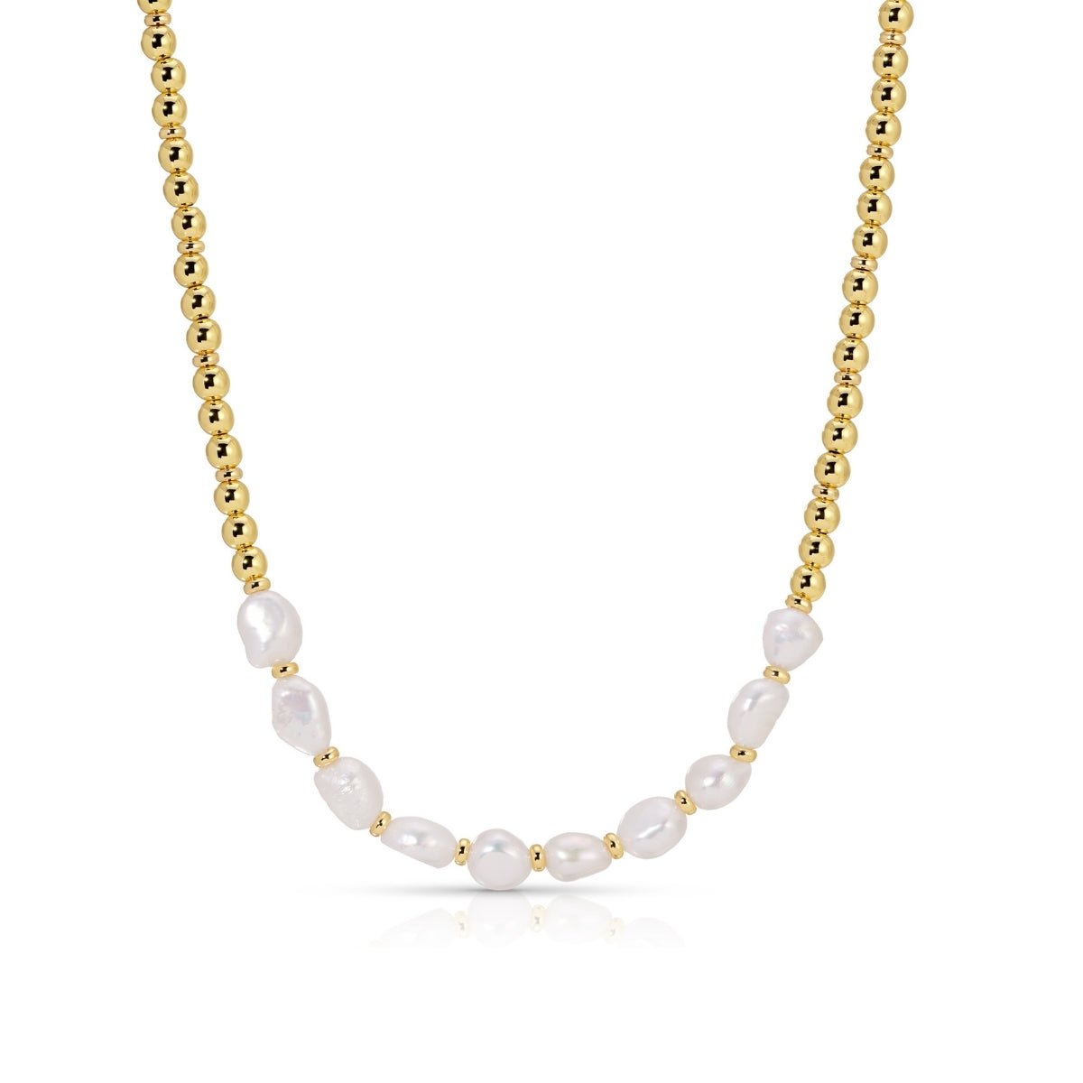 Freshwater Pearl Collar Necklace - Splendid Iris