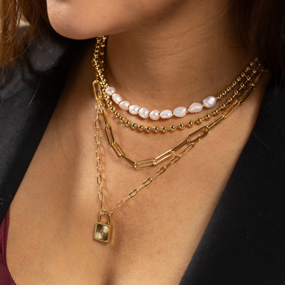 It's a Vibe Layered Statement Necklace - Splendid Iris