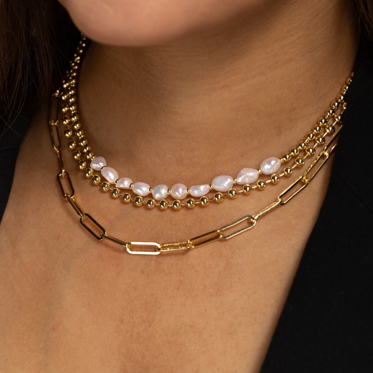 Freshwater Pearl Collar Necklace - Splendid Iris