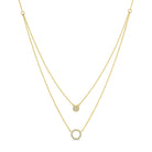Round Pave Double Appeal Necklace - Splendid Iris