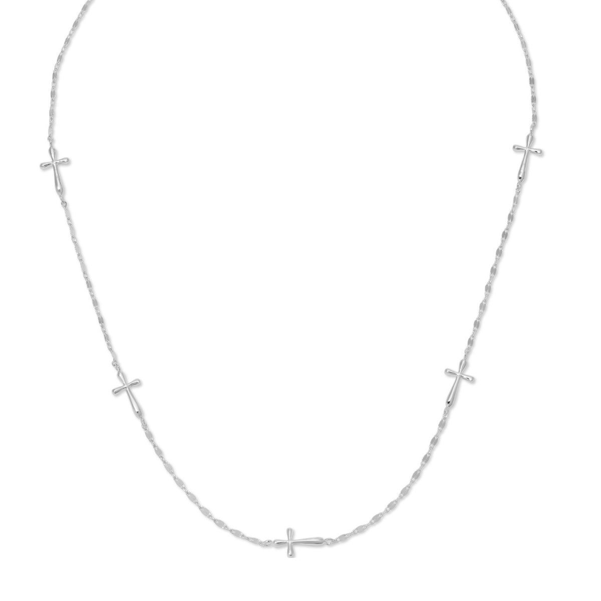 Minimalist Cross Collar Necklace - Splendid Iris