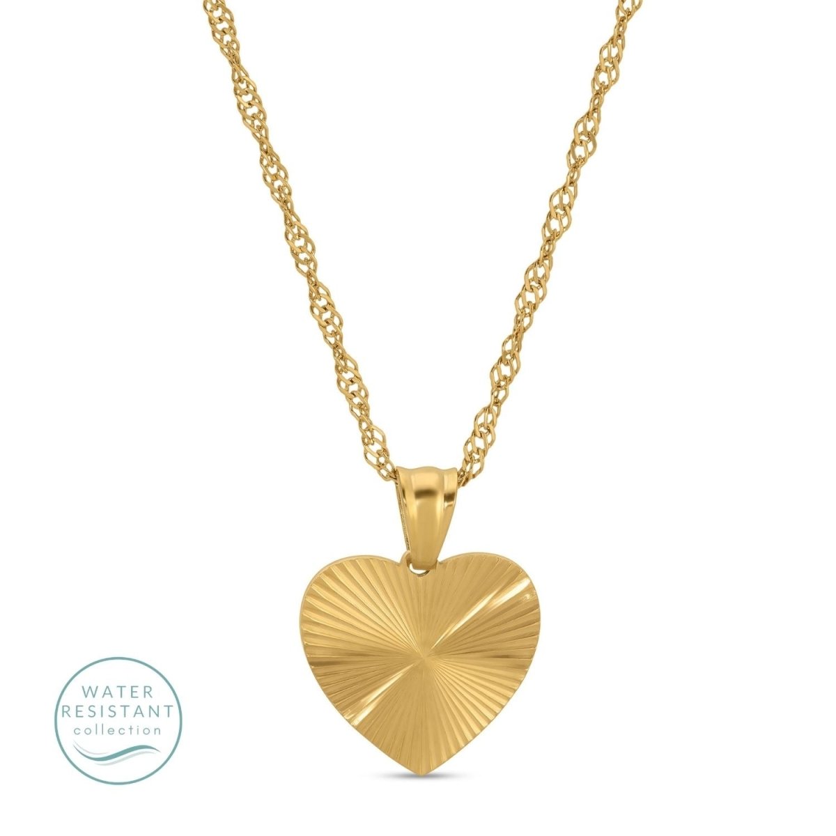 Heart Burst Water Resistant Pendant - Splendid Iris