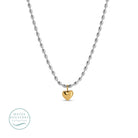 Petite Heart Water Resistant Necklace - Splendid Iris