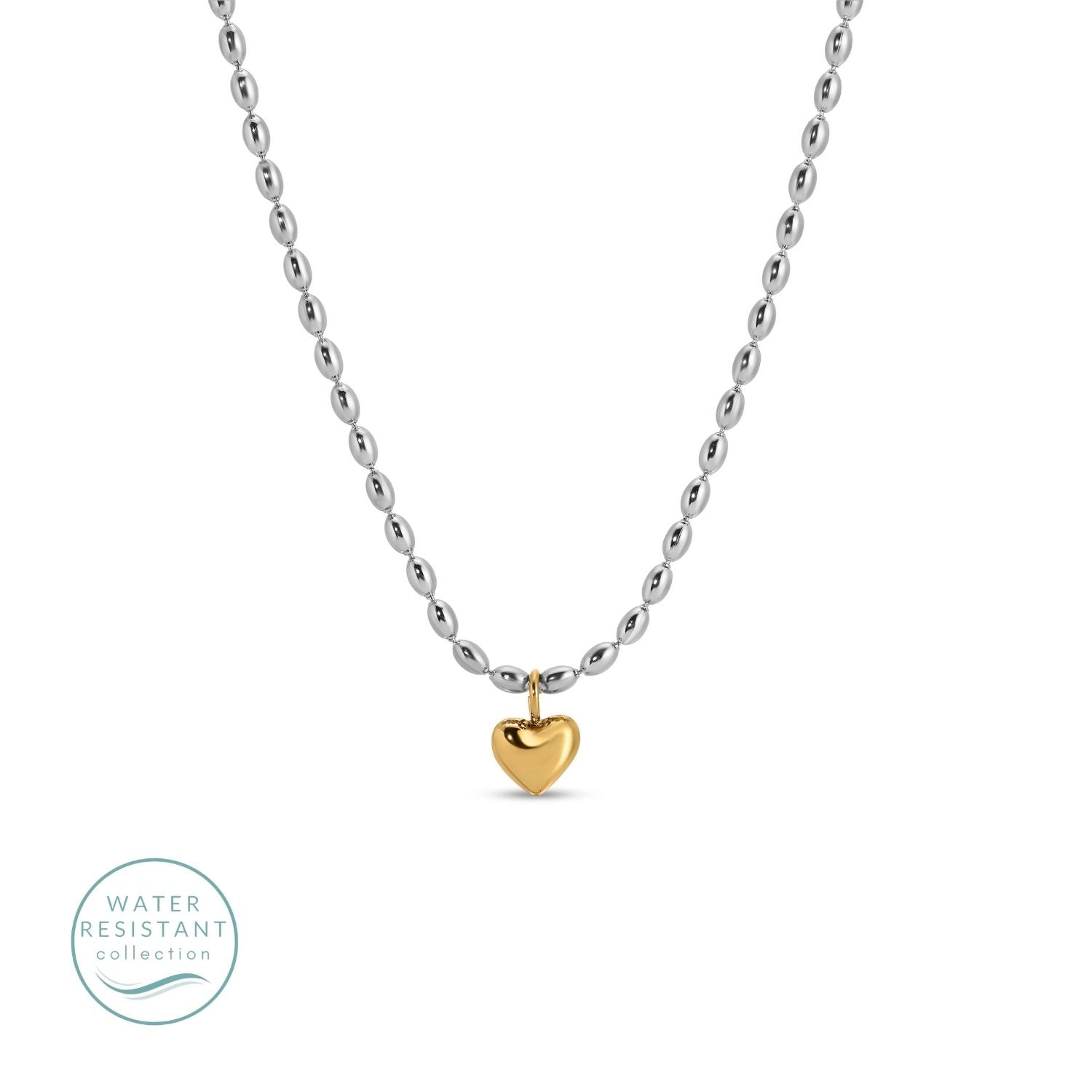 Petite Heart Water Resistant Necklace - Splendid Iris