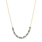 Delicate Crystal Accented Necklace - Splendid Iris