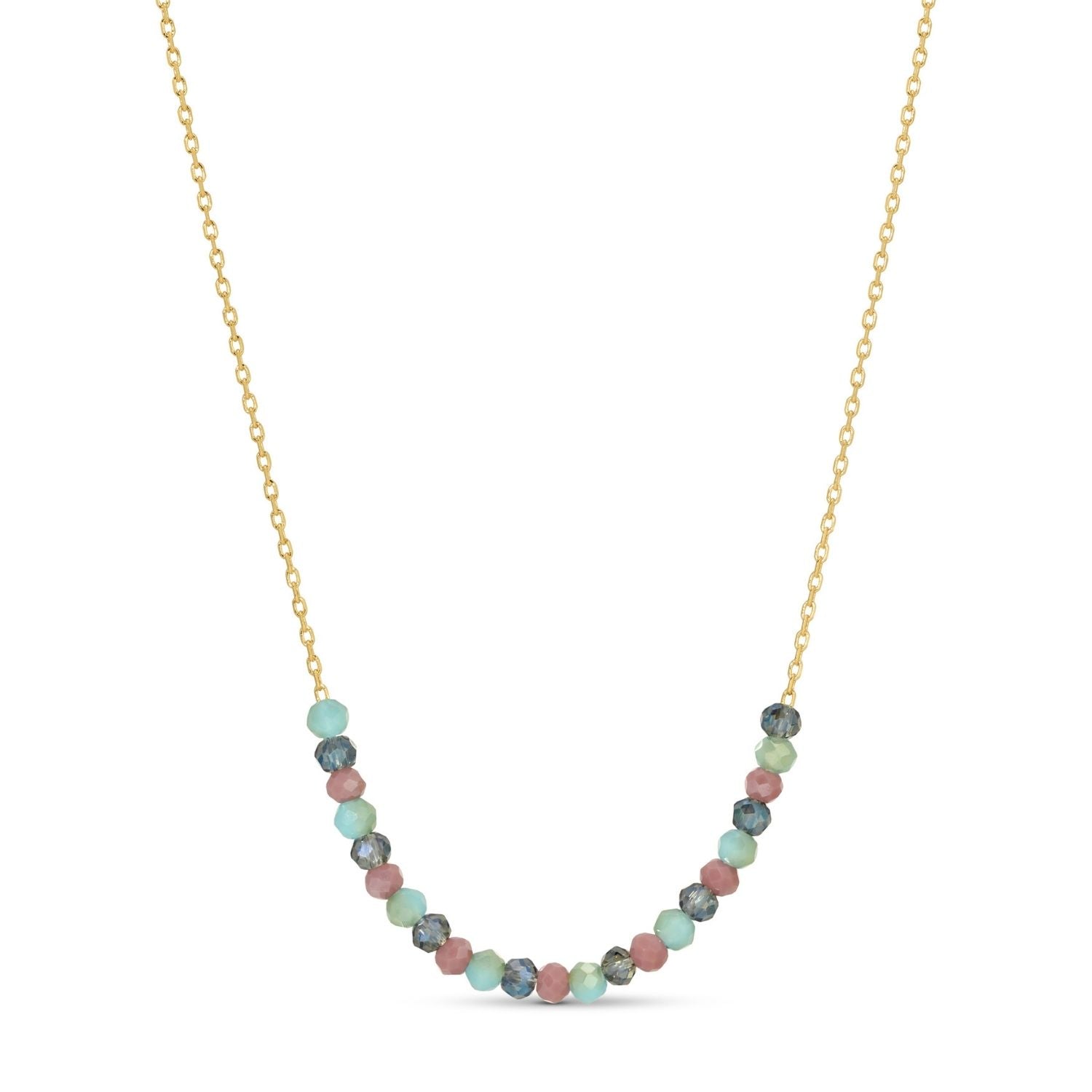 Delicate Crystal Accented Necklace - Splendid Iris