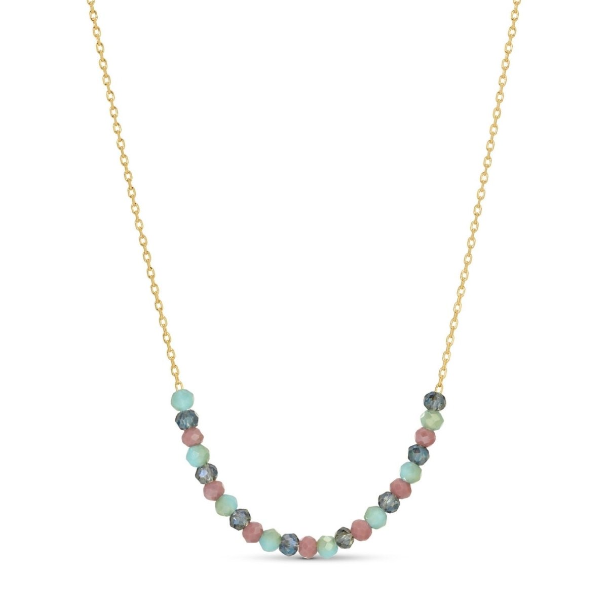 Delicate Crystal Accented Necklace - Splendid Iris