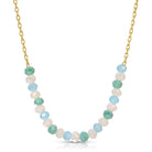 Delicate Crystal Accented Necklace - Splendid Iris