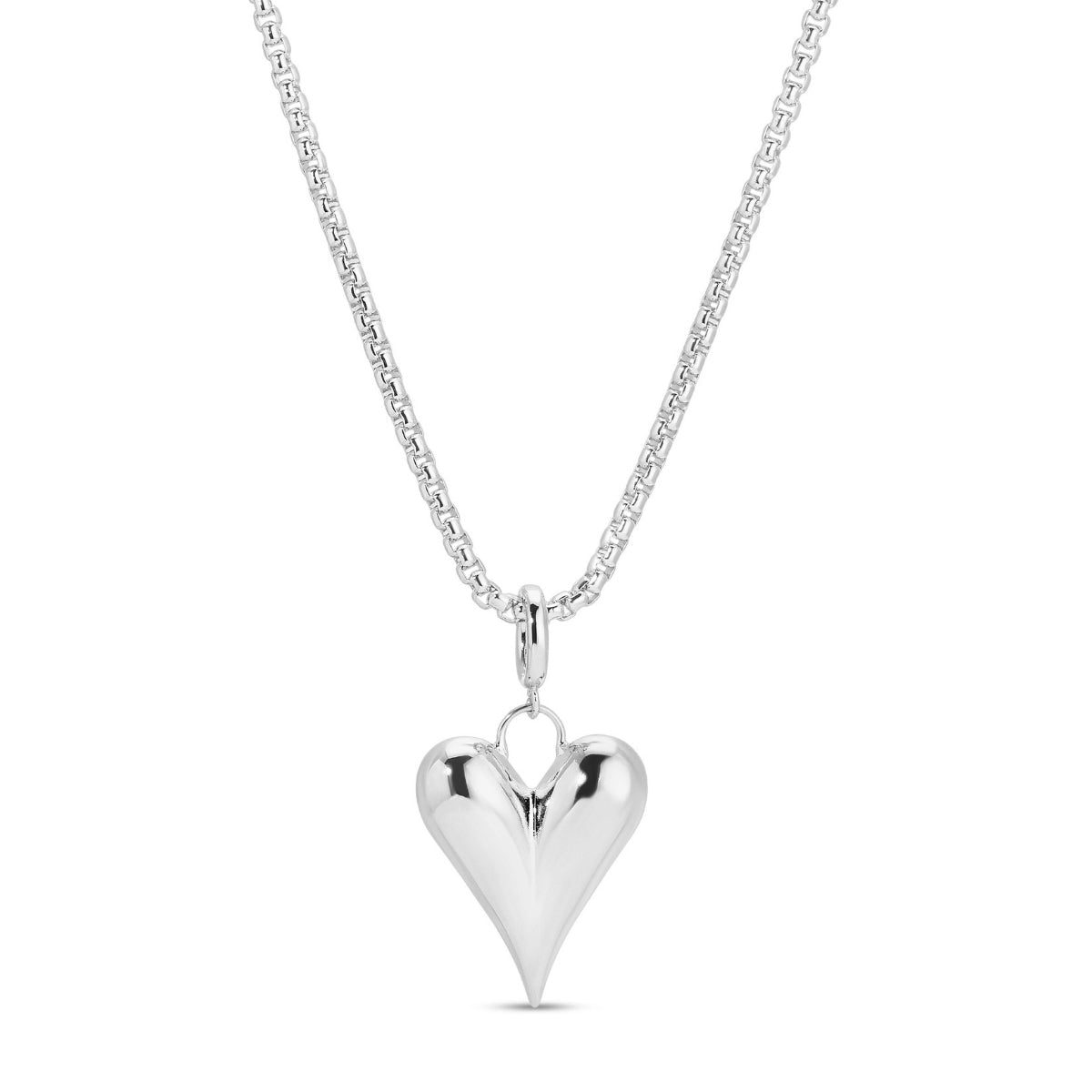 Long or Doubled Up Elongated Bubble Heart Necklace - Splendid Iris