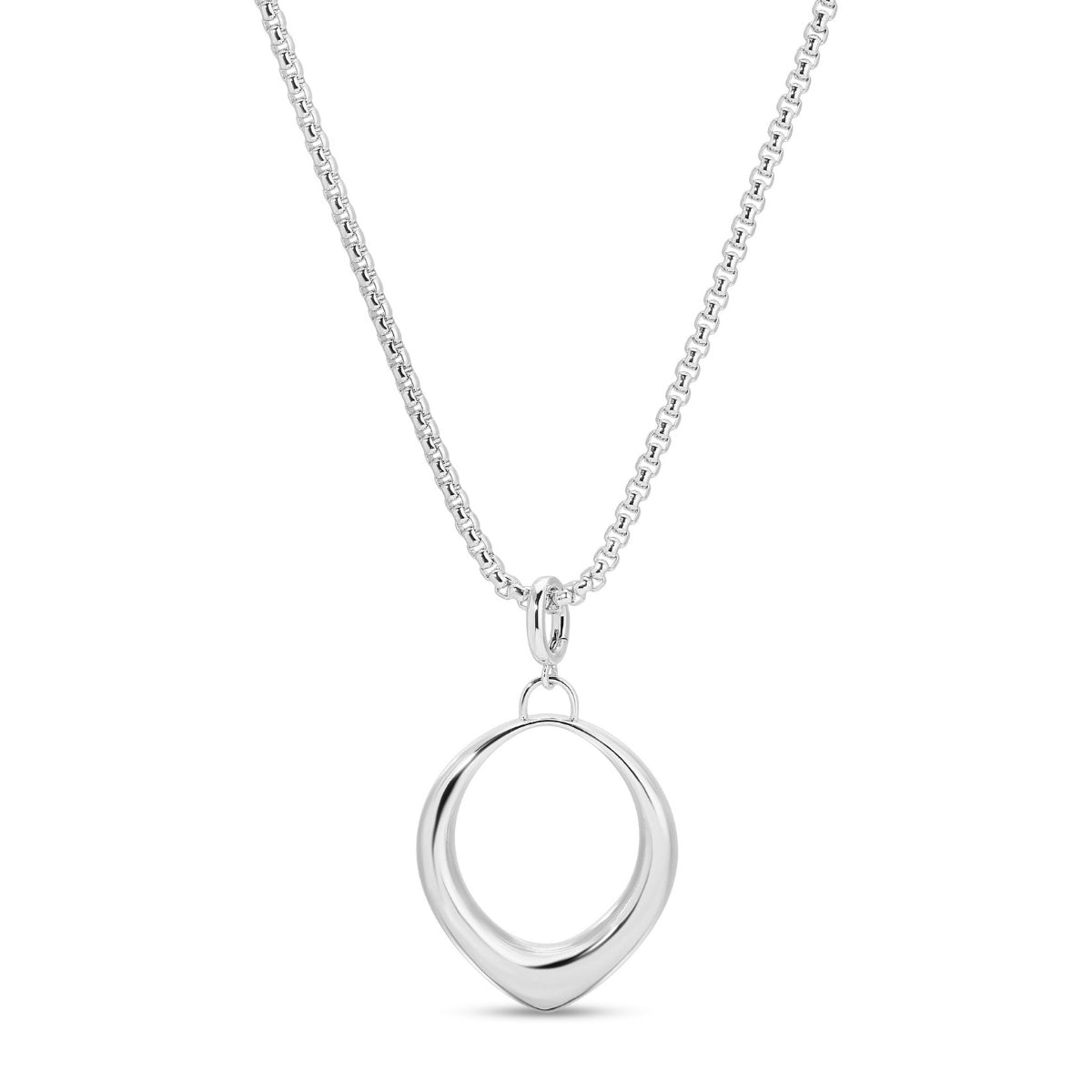 Long or Doubled Up Elongated Large Open Drop Necklace - Splendid Iris