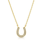 Pave Horseshoe Necklace - Splendid Iris