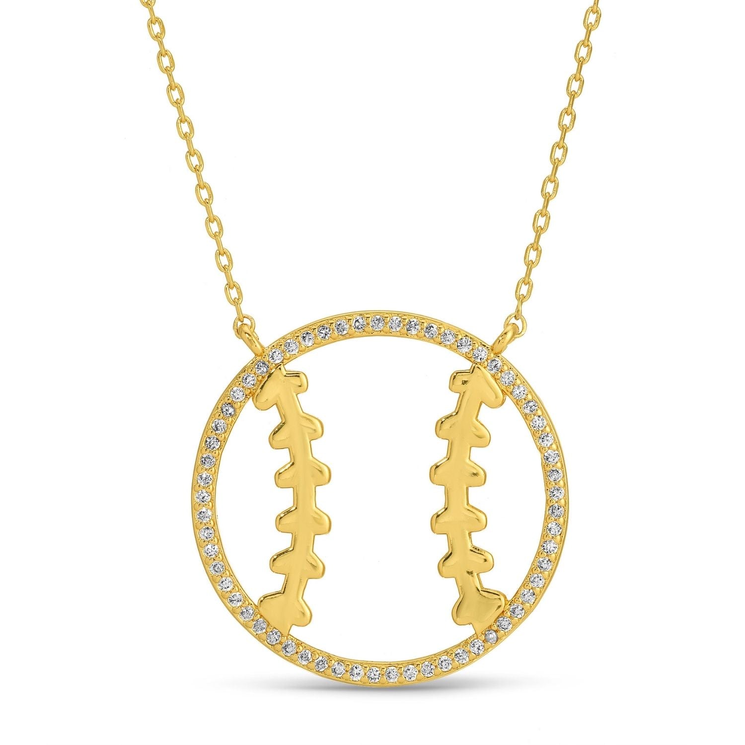 Glitzy Baseball/Softball Necklace - Splendid Iris